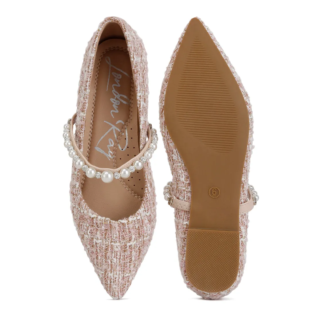 Mowie Tweed Mary Jane Ballet Flats