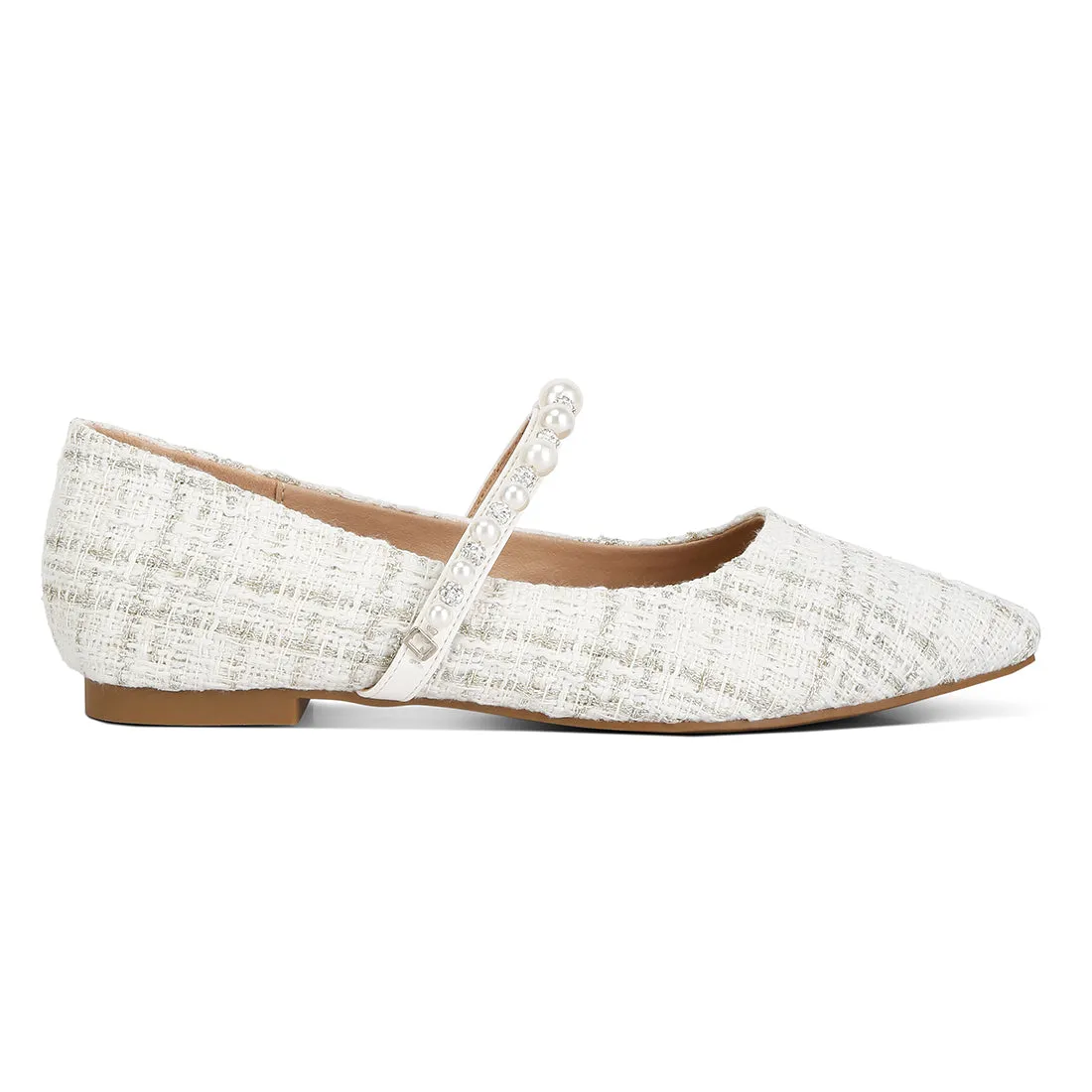 Mowie Tweed Mary Jane Ballet Flats
