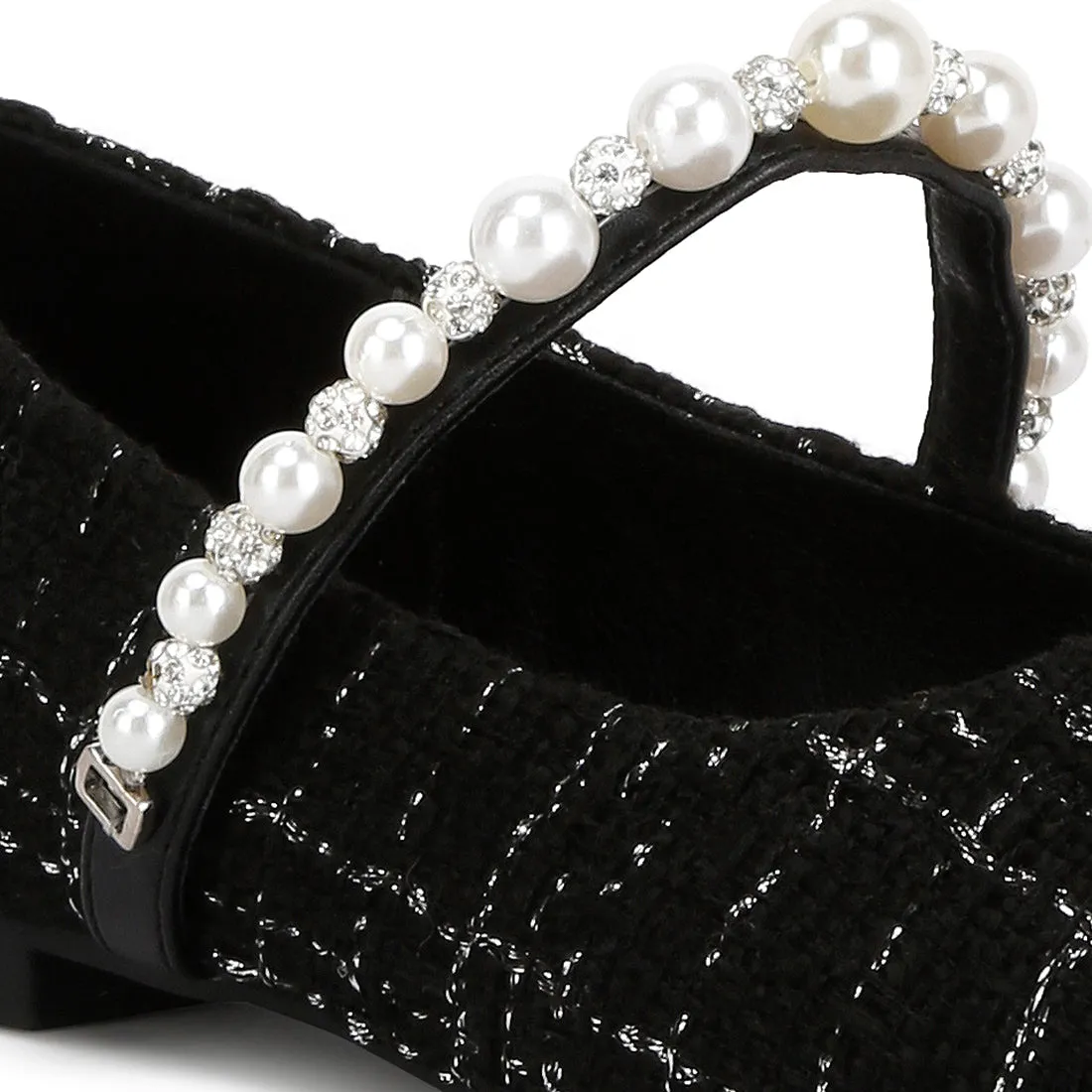 Mowie Tweed Mary Jane Ballet Flats