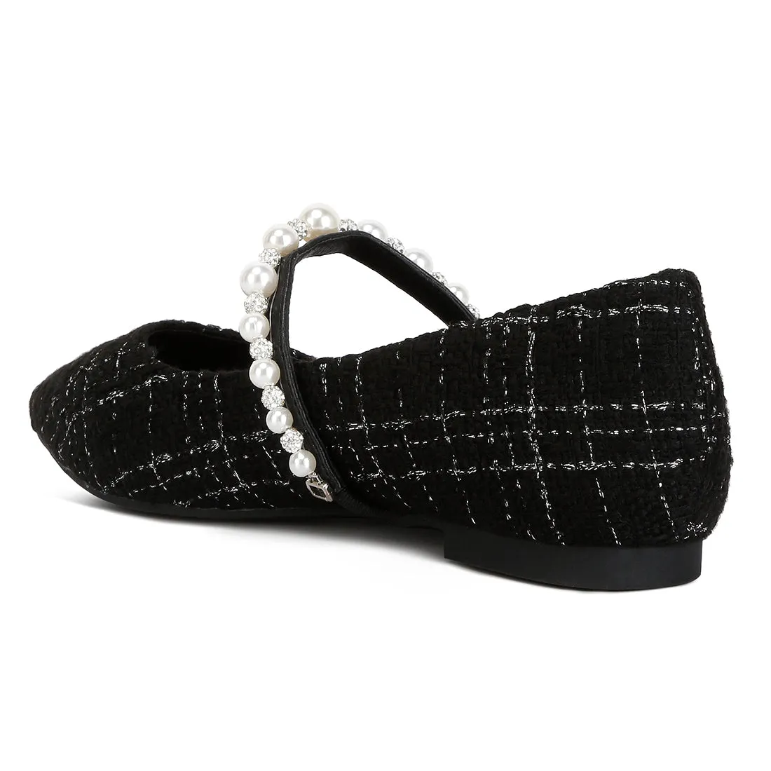 Mowie Tweed Mary Jane Ballet Flats