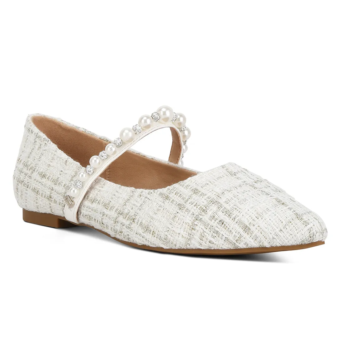 Mowie Tweed Mary Jane Ballet Flats