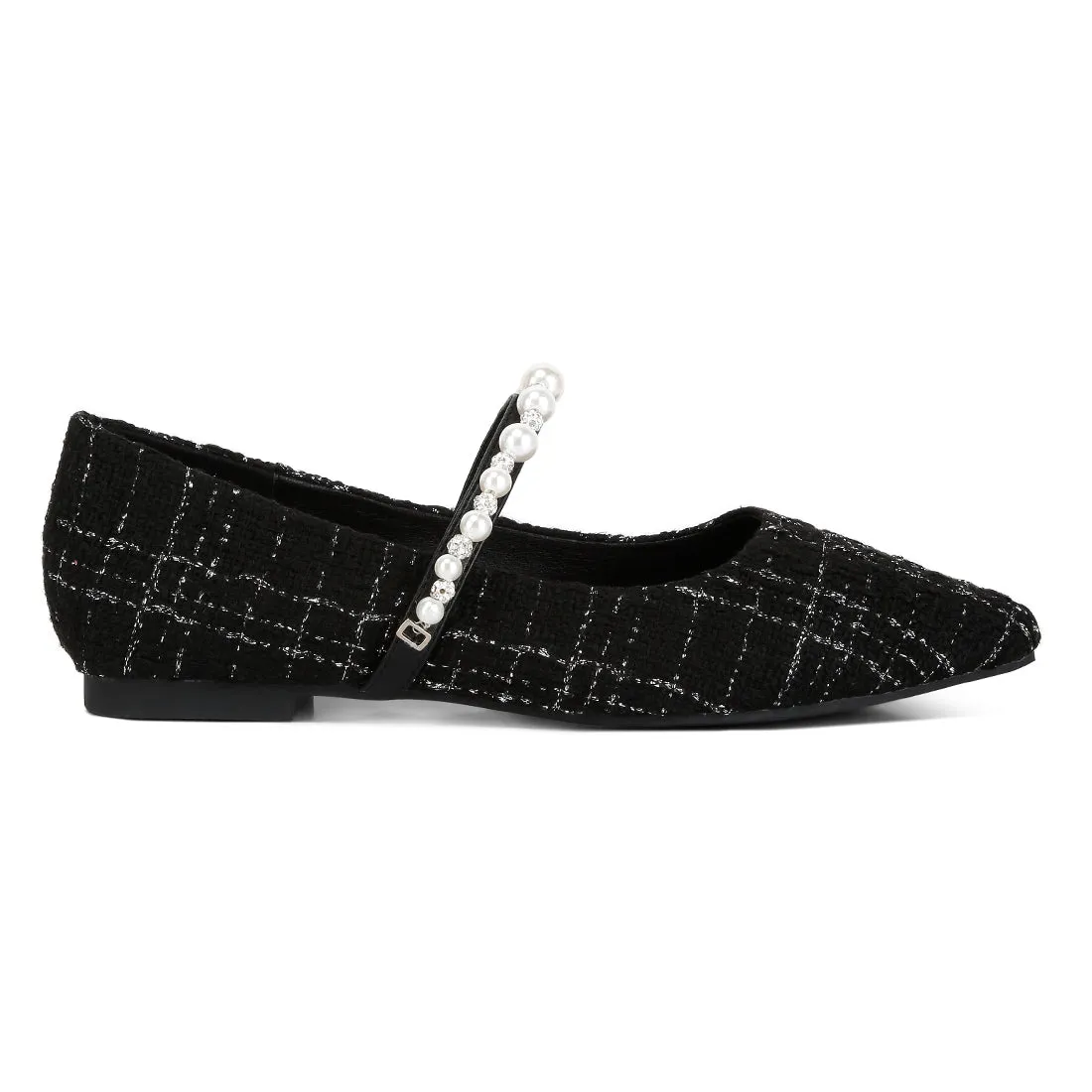 Mowie Tweed Mary Jane Ballet Flats