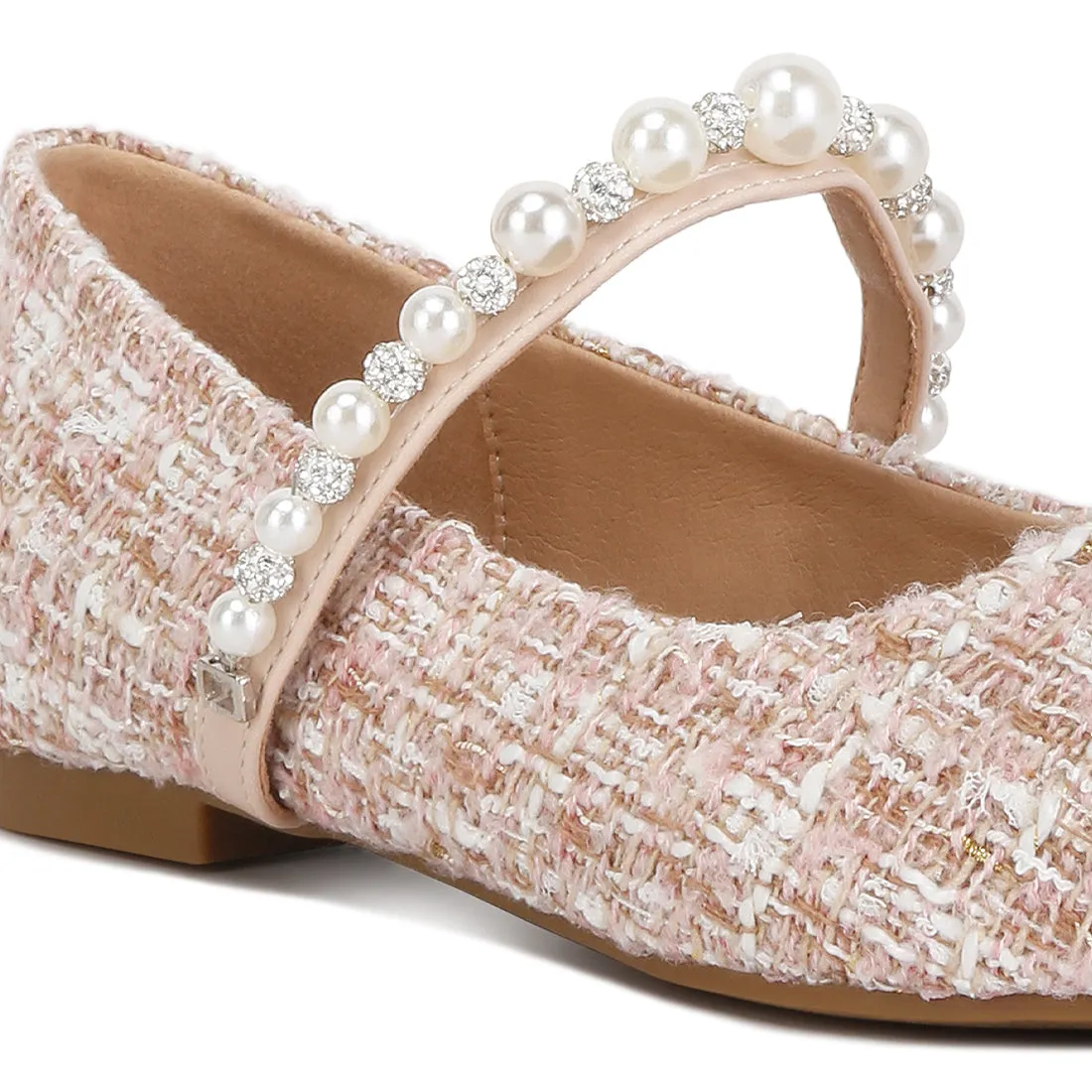 Mowie Tweed Mary Jane Ballet Flats