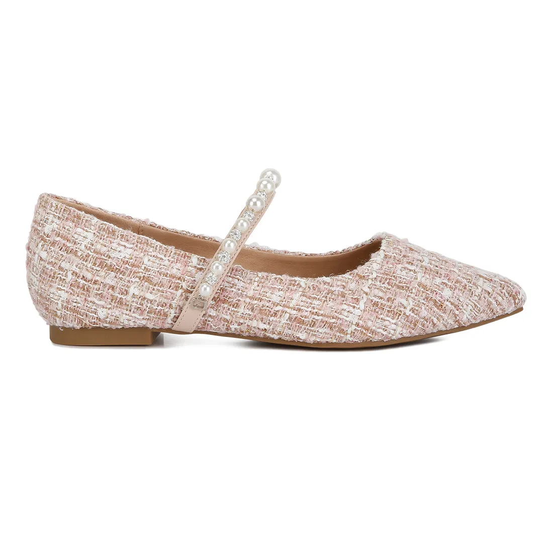 Mowie Tweed Mary Jane Ballet Flats