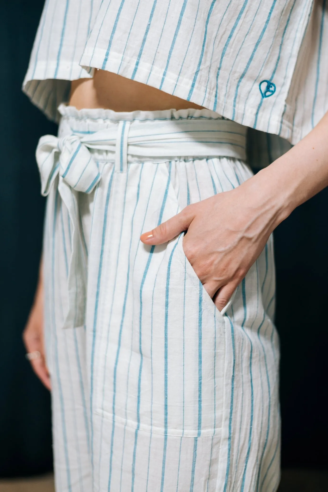 Mrinmoyee - Striped Culottes