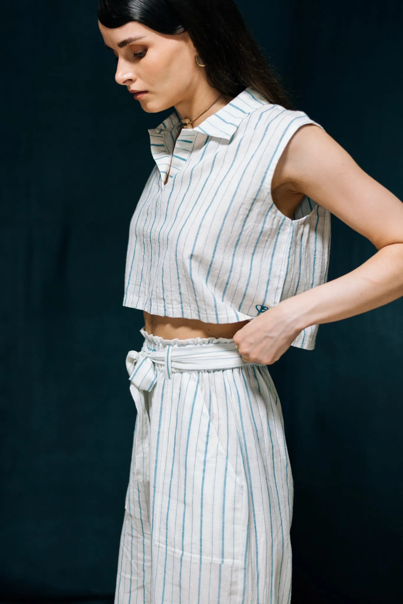Mrinmoyee - Striped Culottes