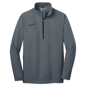 Nike Golf Men's Dark Grey/Black Dri-FIT Long Sleeve Half Zip Wind Shirt