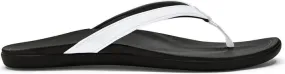 OluKai Women's Ho'Opio Sandals- White/Onyx