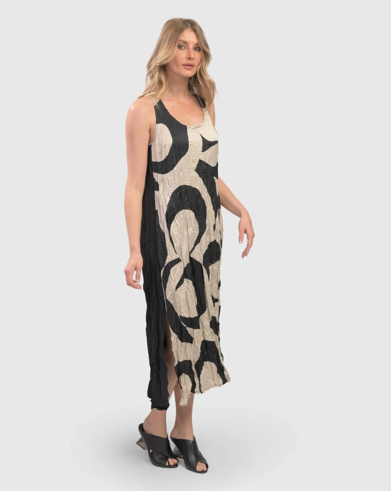 Ondine Plissé Dress, Cream