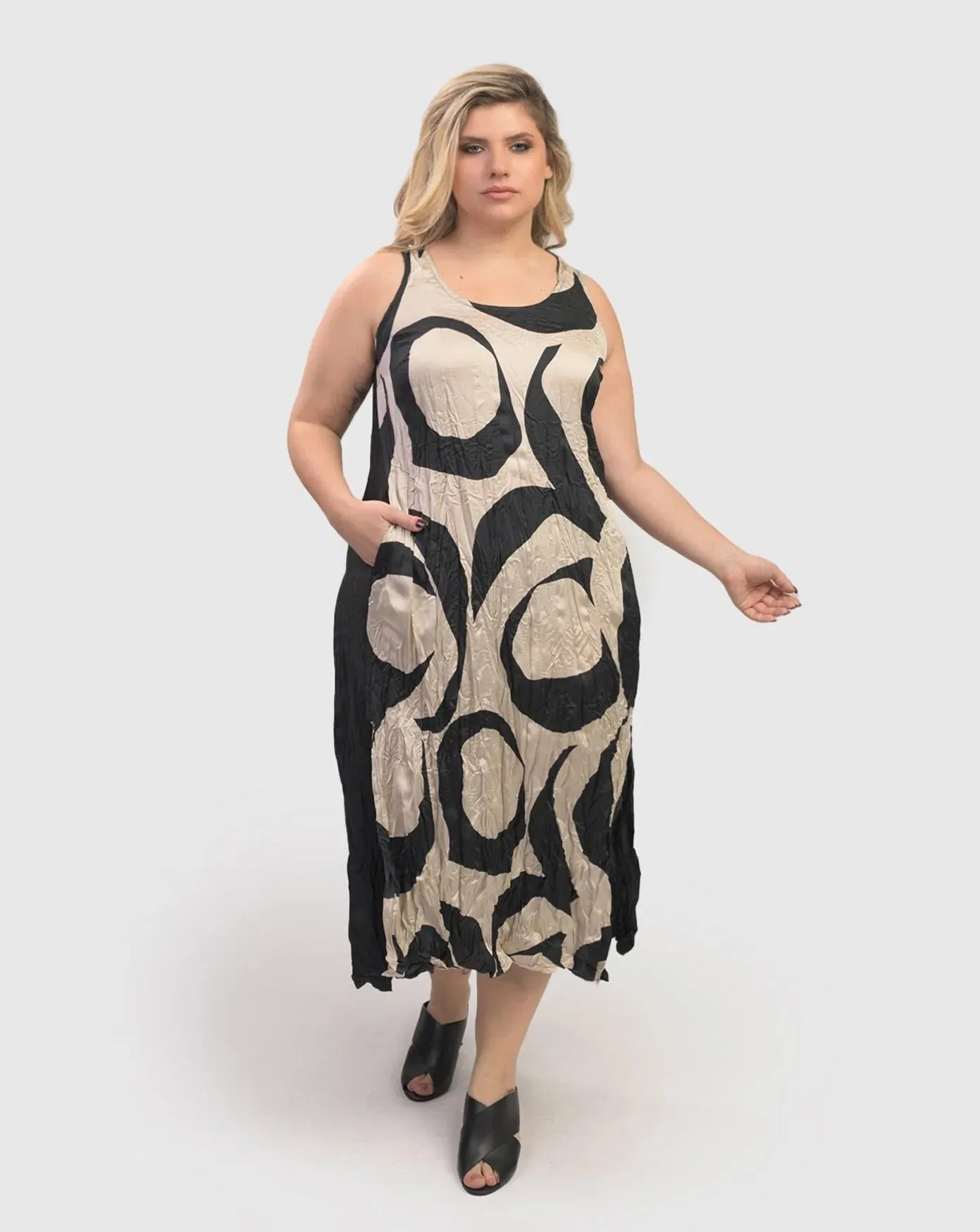 Ondine Plissé Dress, Cream