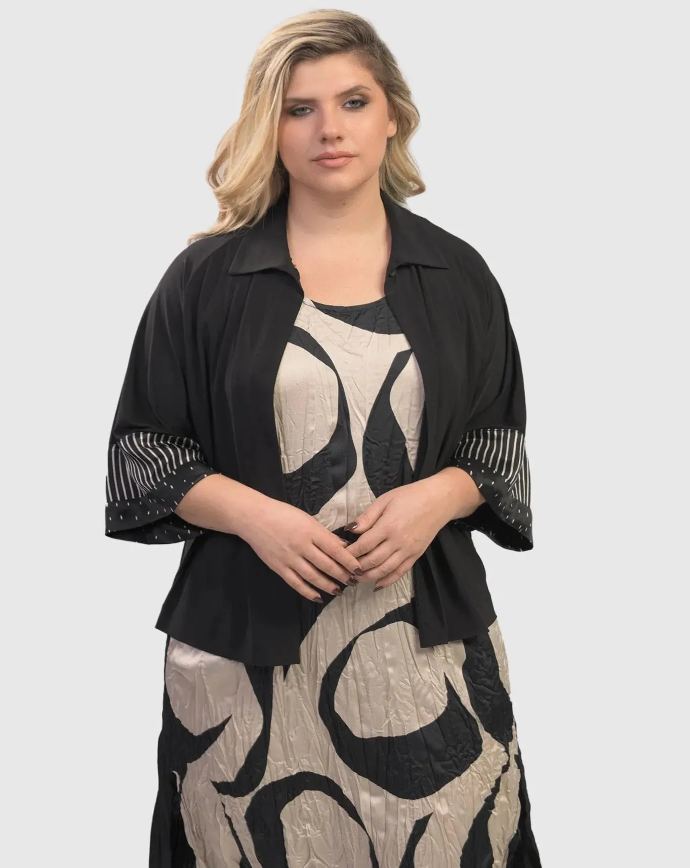 Ondine Plissé Dress, Cream
