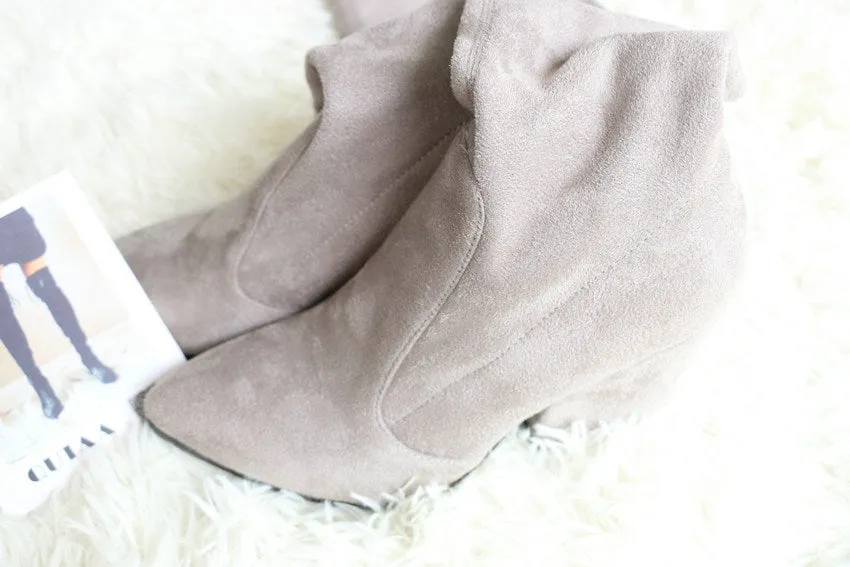 Over The Knee High Winter Shoes Pointed Toe Boots