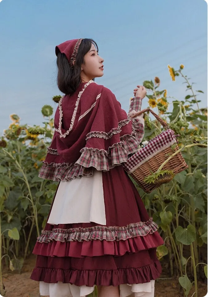 Pastoral style Little Red Riding Hood Lolita Dress Suit
