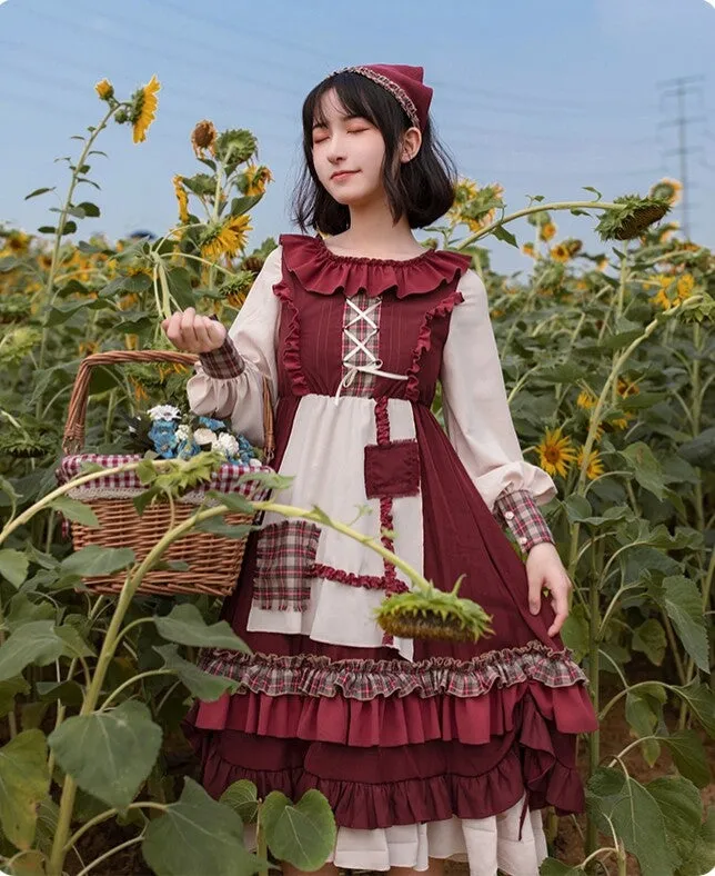 Pastoral style Little Red Riding Hood Lolita Dress Suit