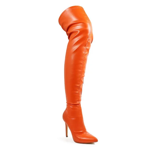 Patent Knee High Boots Gisele-7 by Liliana