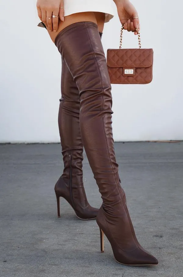 Patent Knee High Boots Gisele-7 by Liliana