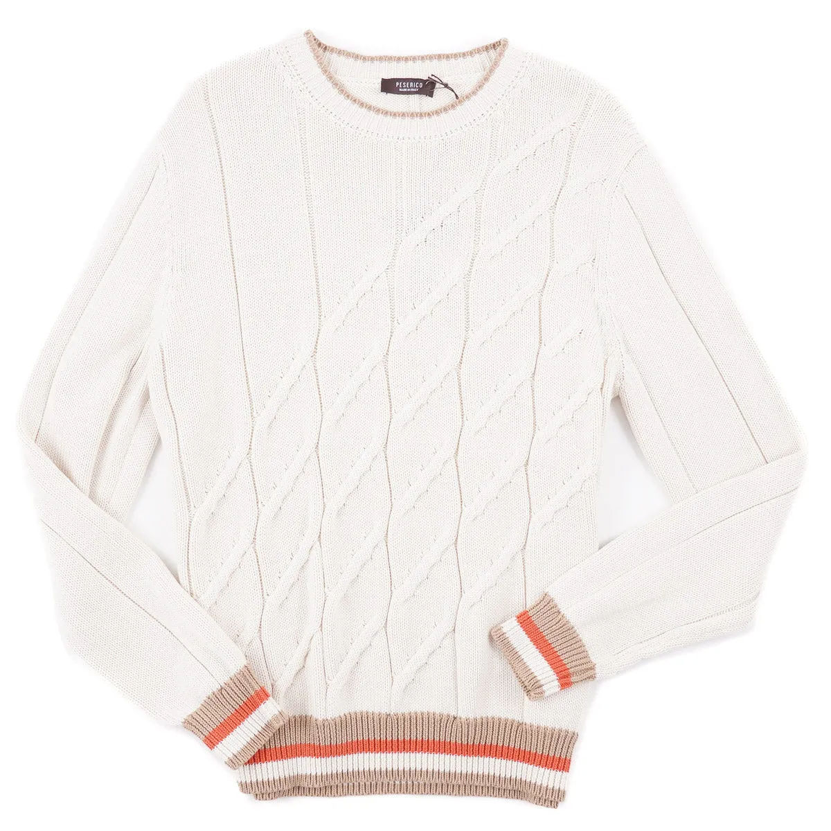 Peserico Cable Knit Cotton Sweater