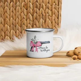 Piece Be With You Enamel Mug