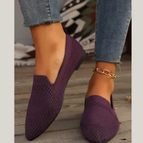 Point Toe Mesh Flats Slip-Ons