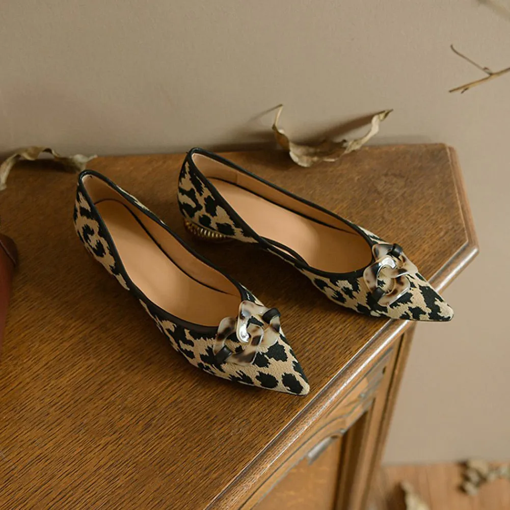 POINTED TOE SLINGBACK FLATS SHOES SLIP ON