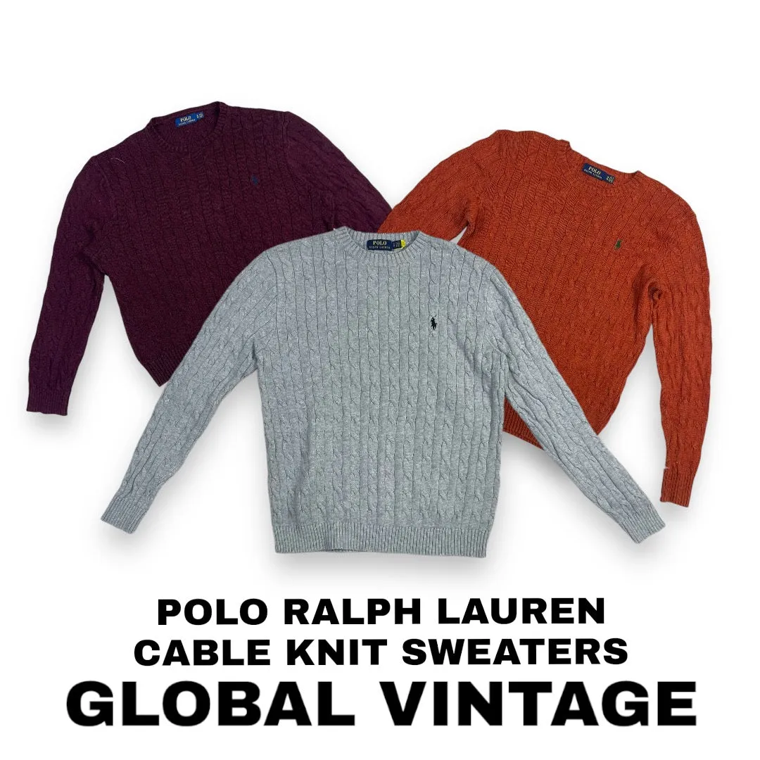 Polo Ralph Lauren Cable Knit Sweaters - 10 Pieces ( GV-204 )