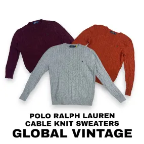Polo Ralph Lauren Cable Knit Sweaters - 10 Pieces ( GV-204 )