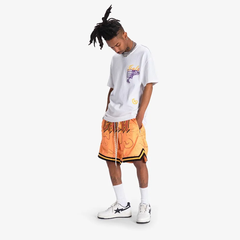"BABYLON" MESH SHORTS (ORANGE)
