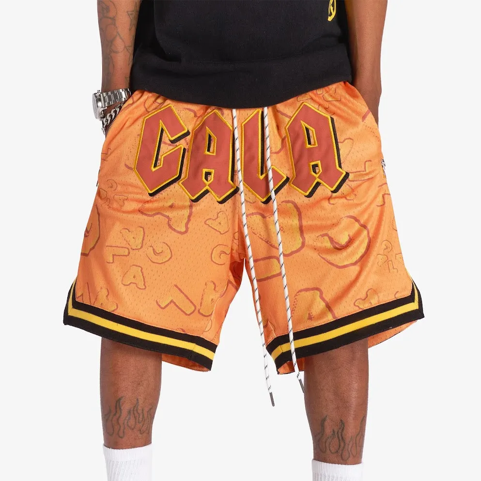 "BABYLON" MESH SHORTS (ORANGE)