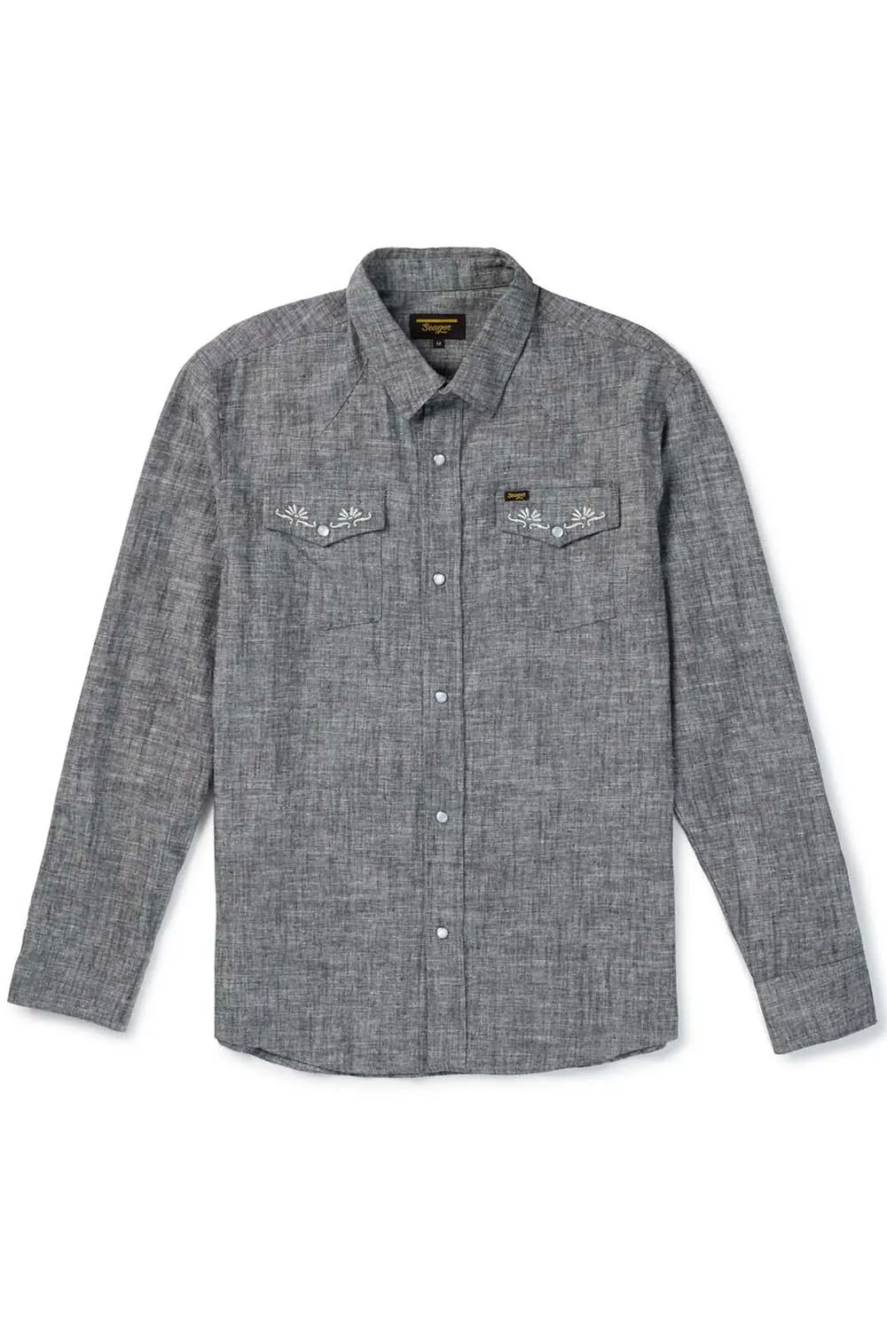 REAGAN PEARL SNAP HEMP Washed Black