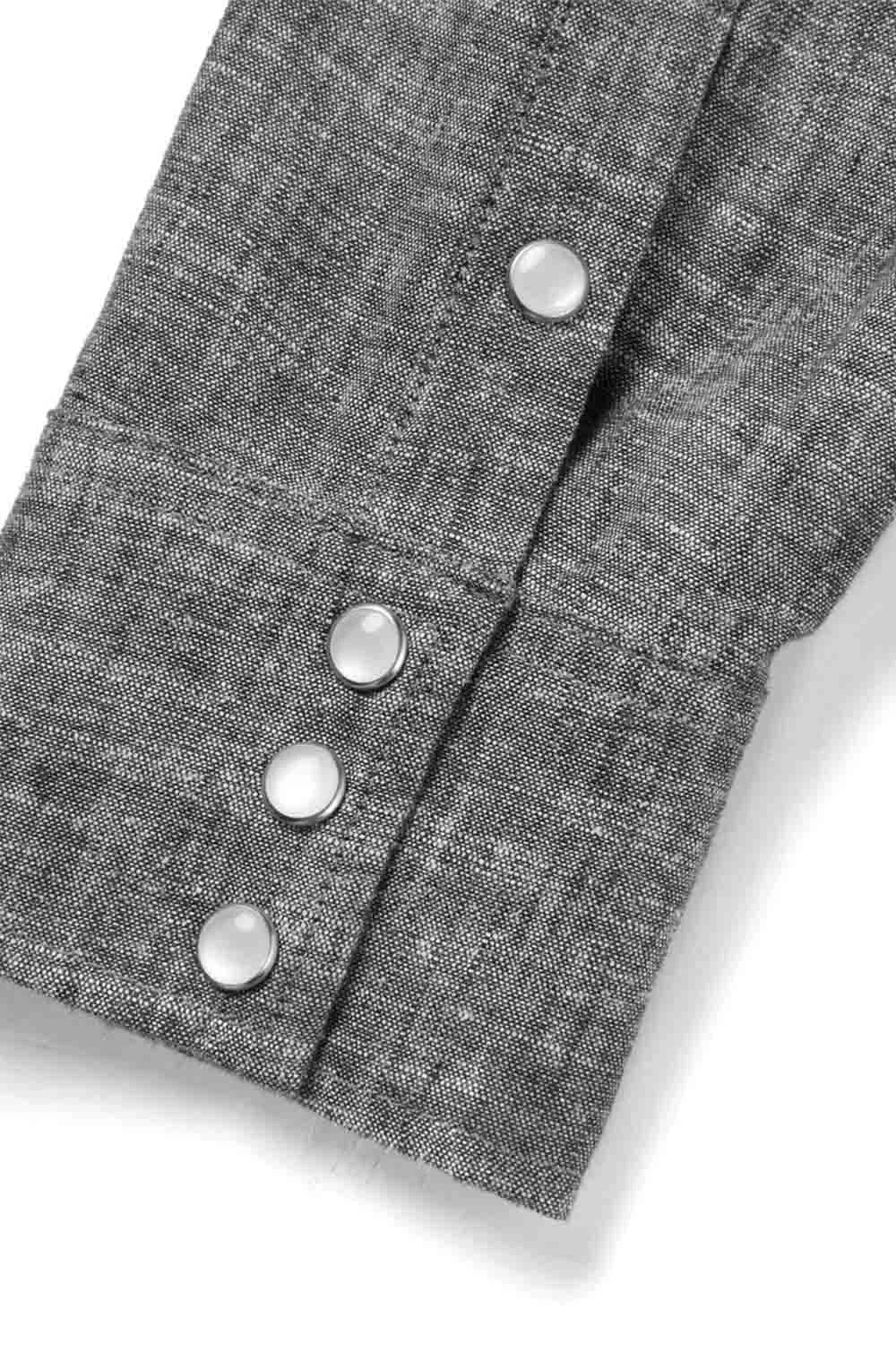 REAGAN PEARL SNAP HEMP Washed Black