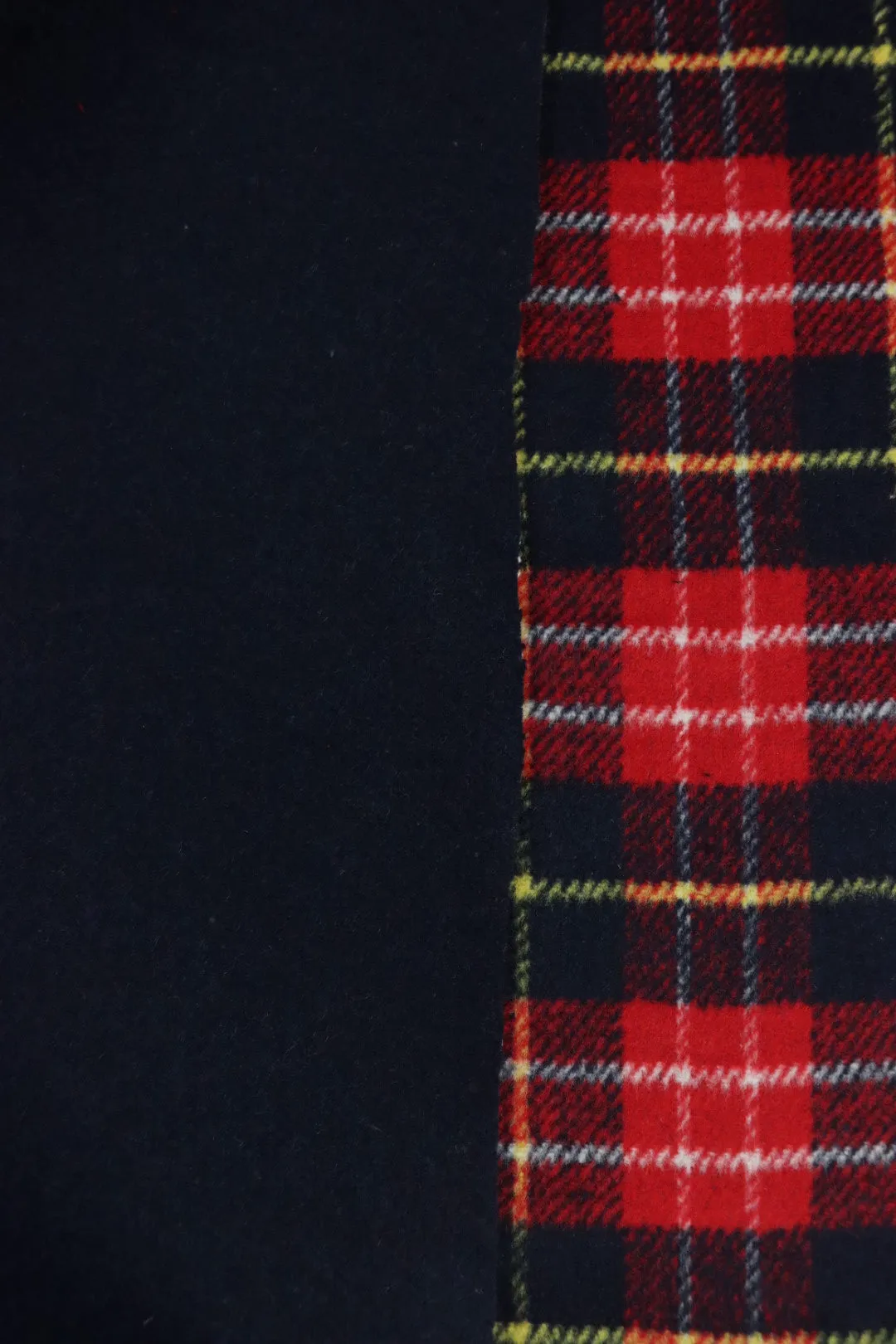 Red/Navy/Yellow Plaid Melton Double Weave Wool | By The Half Yard
