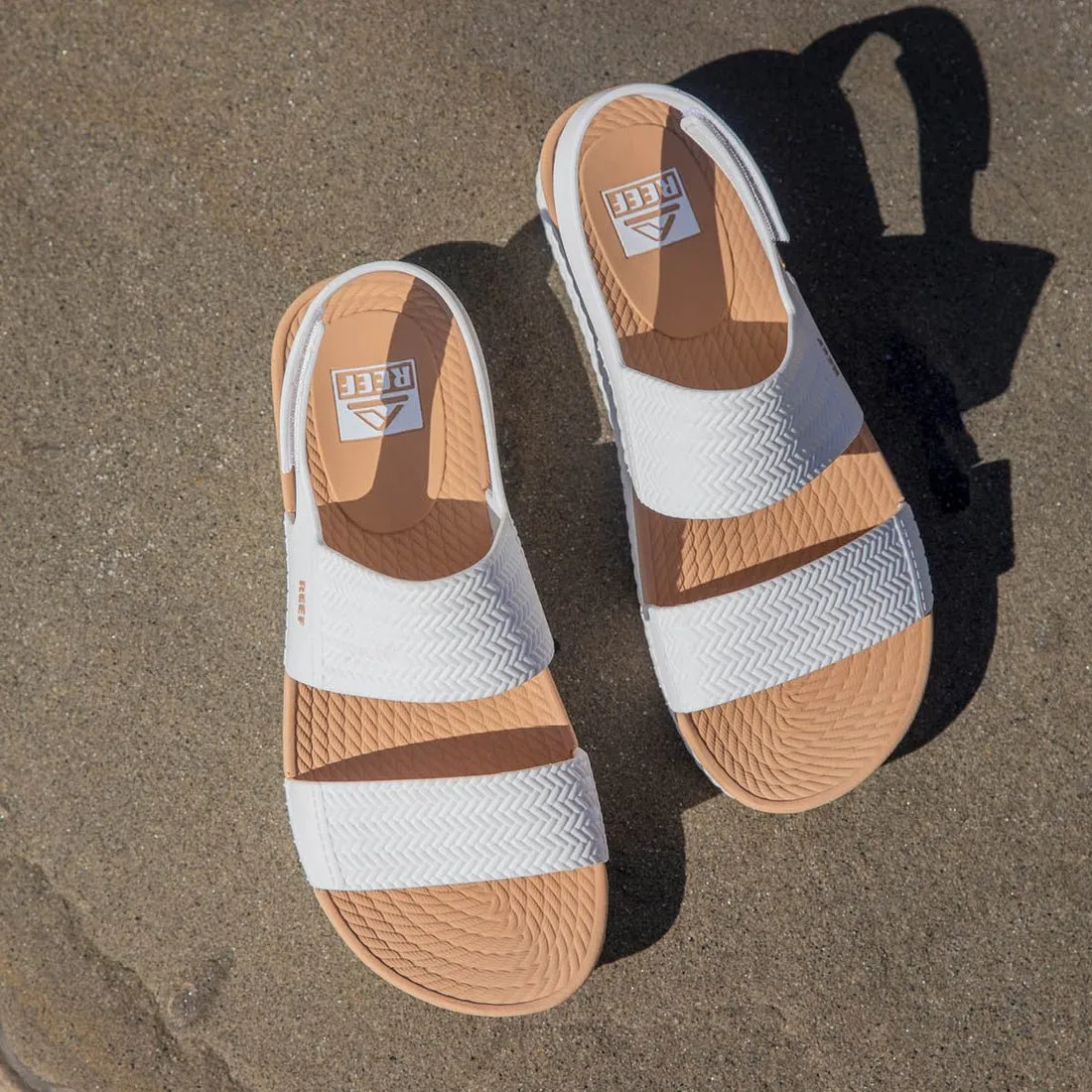 Reef "Water Vista" Women's Sandals in White/Tan