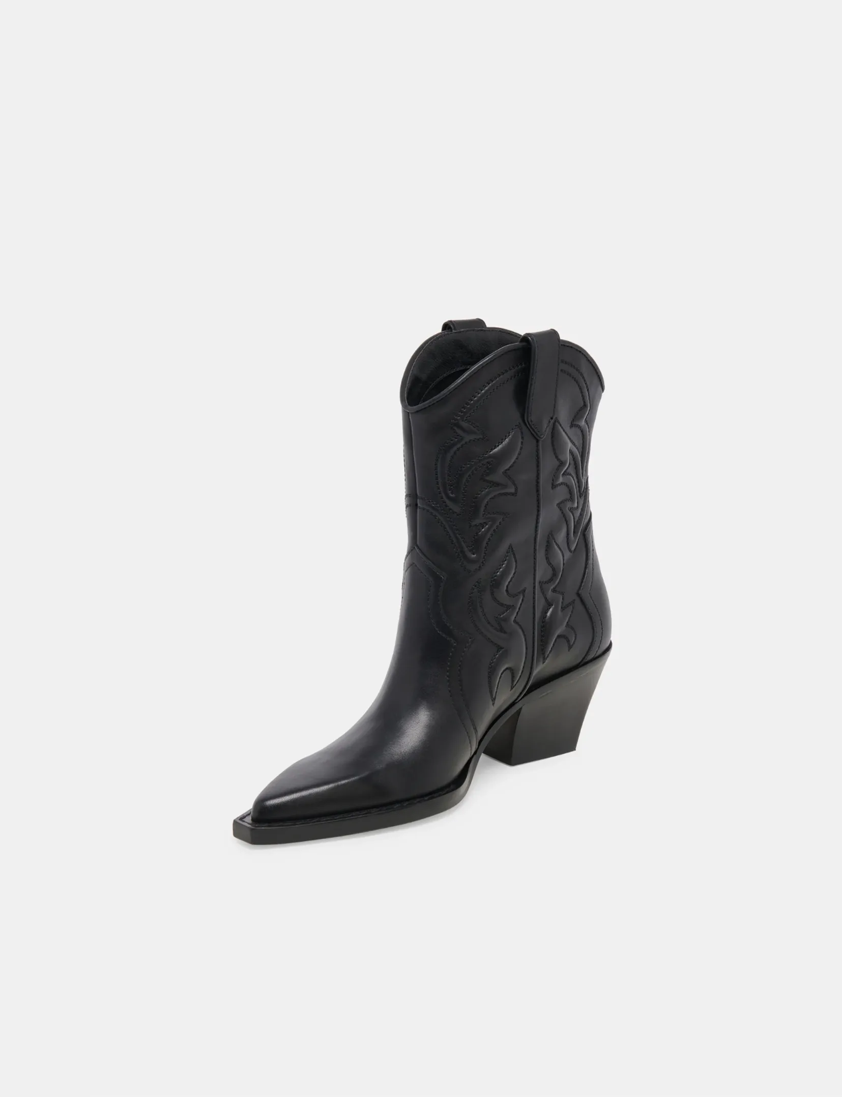 Rimona Short Cowboy Boot, Black