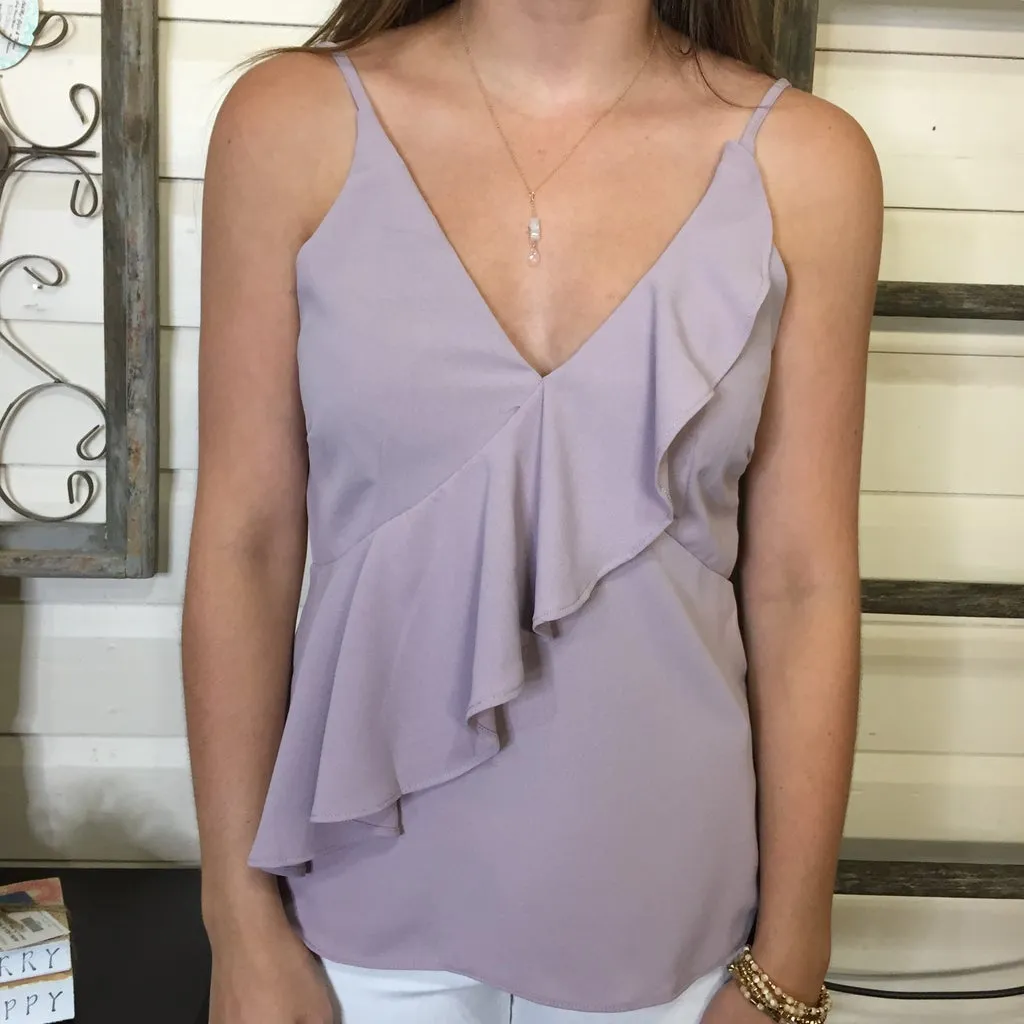 Ruffle Your Feathers Dressy V-Neck Tank