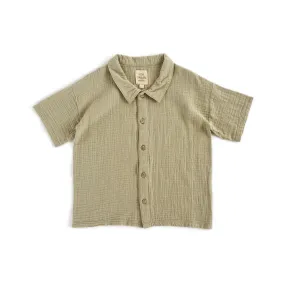 Sage Muslin Button Up