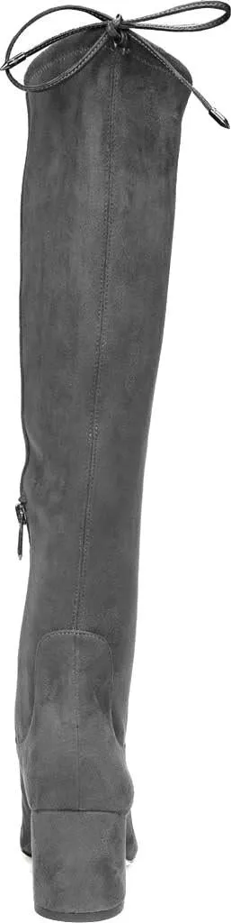 Sam Edelman Vinney Asphalt Suede Over The Knee Fashion Block High Heels Booties