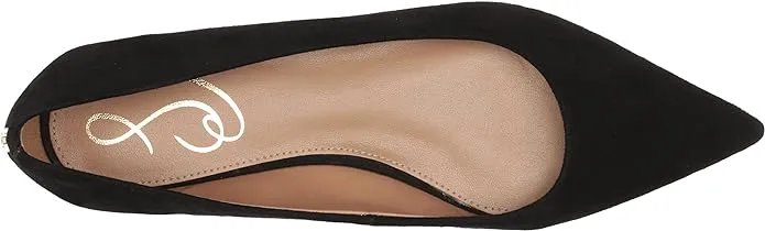 Sam Edelman Wanda Black Leather Pointed Toe Slip On Fashion Ballet Flats Shoes