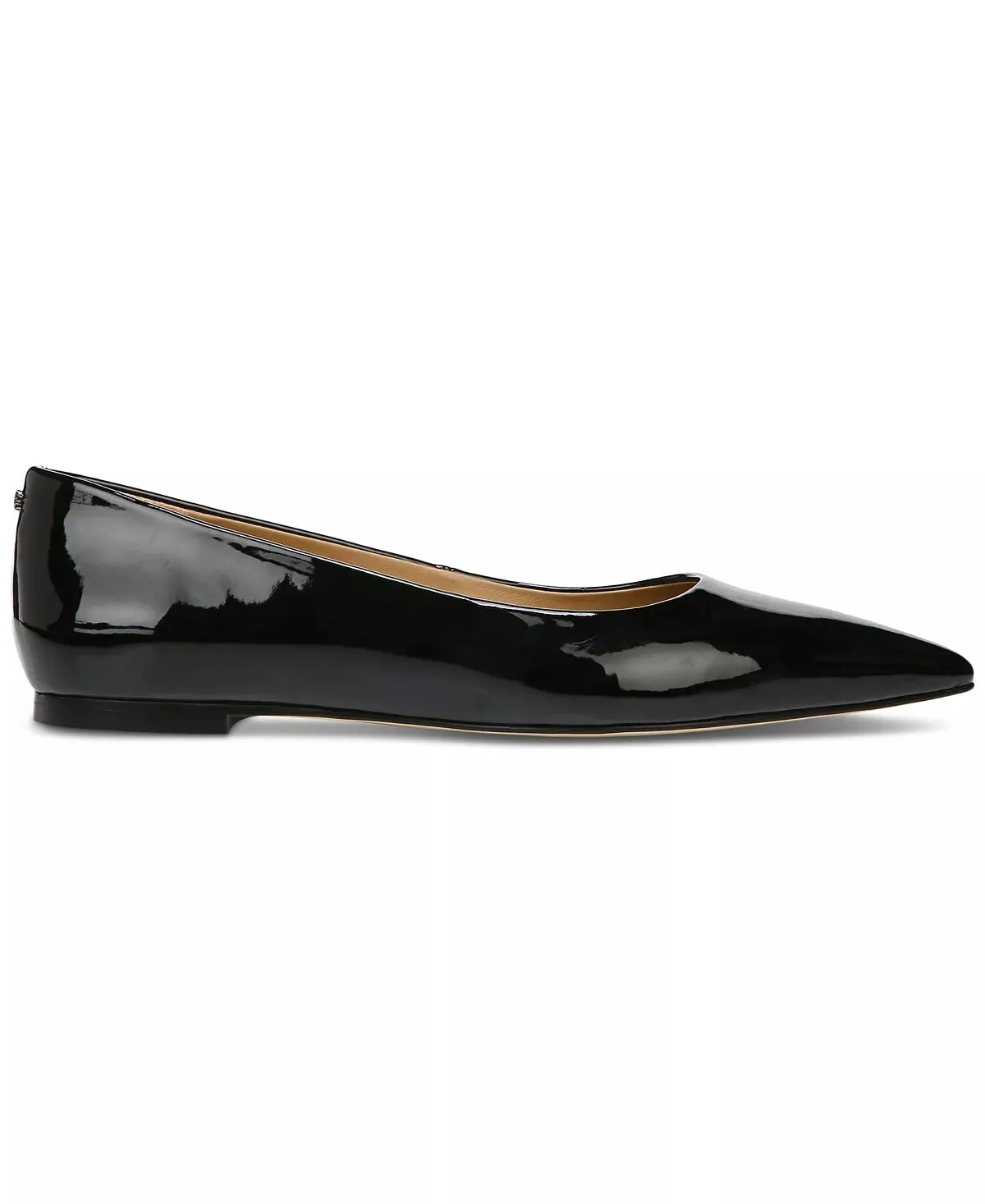 Sam Edelman Wanda Black Patent Pointed Toe Slip On Fashion Ballet Flats Shoes