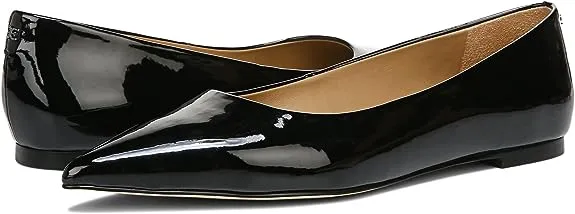 Sam Edelman Wanda Black Patent Pointed Toe Slip On Fashion Ballet Flats Shoes