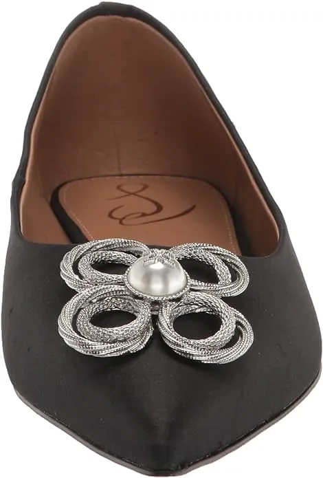 Sam Edelman Wanda Black Tour Pointed Toe Slip On Fashion Ballet Flats Shoes