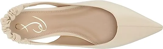 Sam Edelman Whitney Modern Ivory Slip On Slingback Strap Pointed Toe Dress Flats