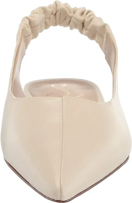 Sam Edelman Whitney Modern Ivory Slip On Slingback Strap Pointed Toe Dress Flats