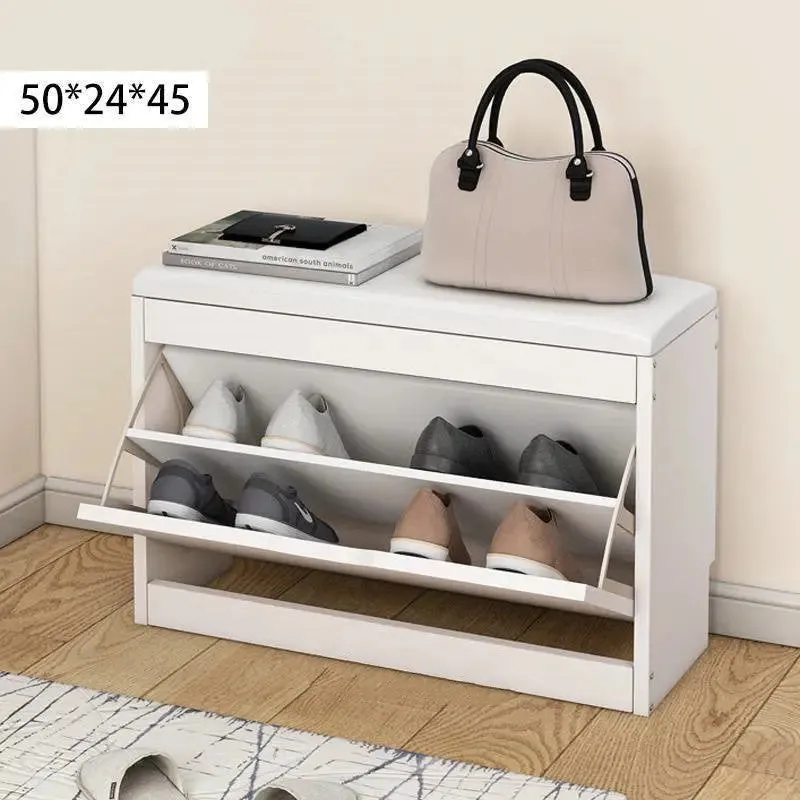 Shoe Storage Bench MaxStore High-Capacity Entryway Organizer with Cushioned Seat