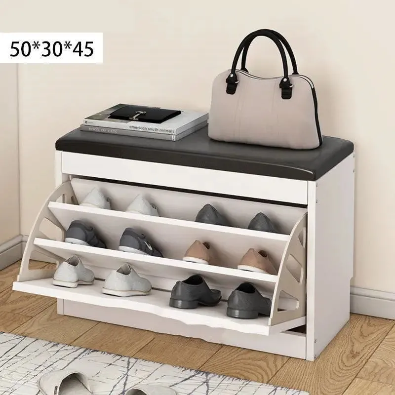 Shoe Storage Bench MaxStore High-Capacity Entryway Organizer with Cushioned Seat
