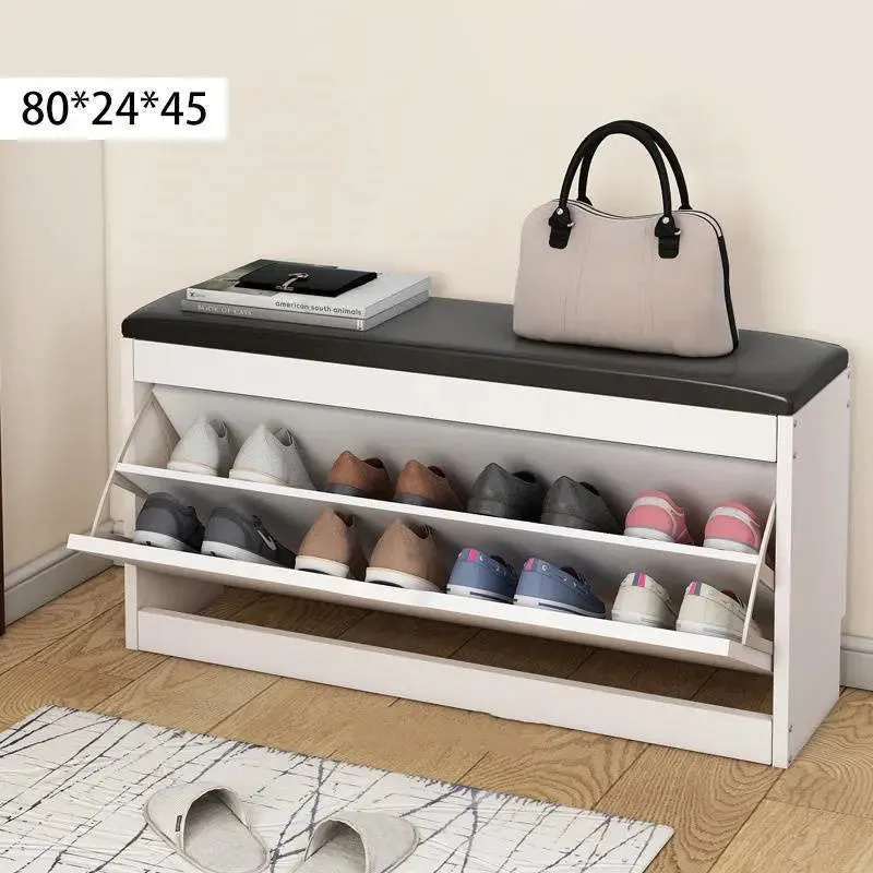 Shoe Storage Bench MaxStore High-Capacity Entryway Organizer with Cushioned Seat