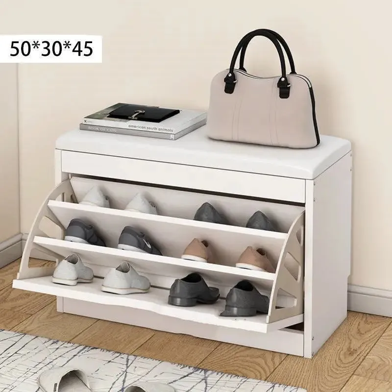 Shoe Storage Bench MaxStore High-Capacity Entryway Organizer with Cushioned Seat