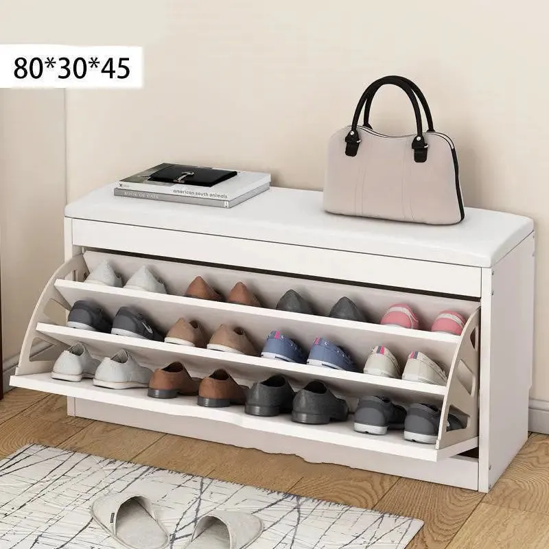 Shoe Storage Bench MaxStore High-Capacity Entryway Organizer with Cushioned Seat