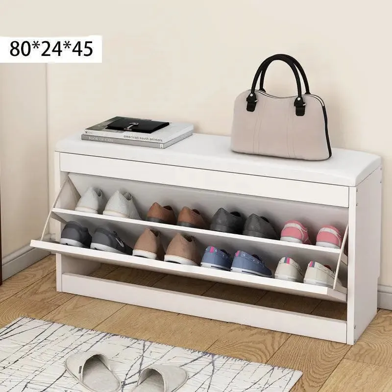 Shoe Storage Bench MaxStore High-Capacity Entryway Organizer with Cushioned Seat