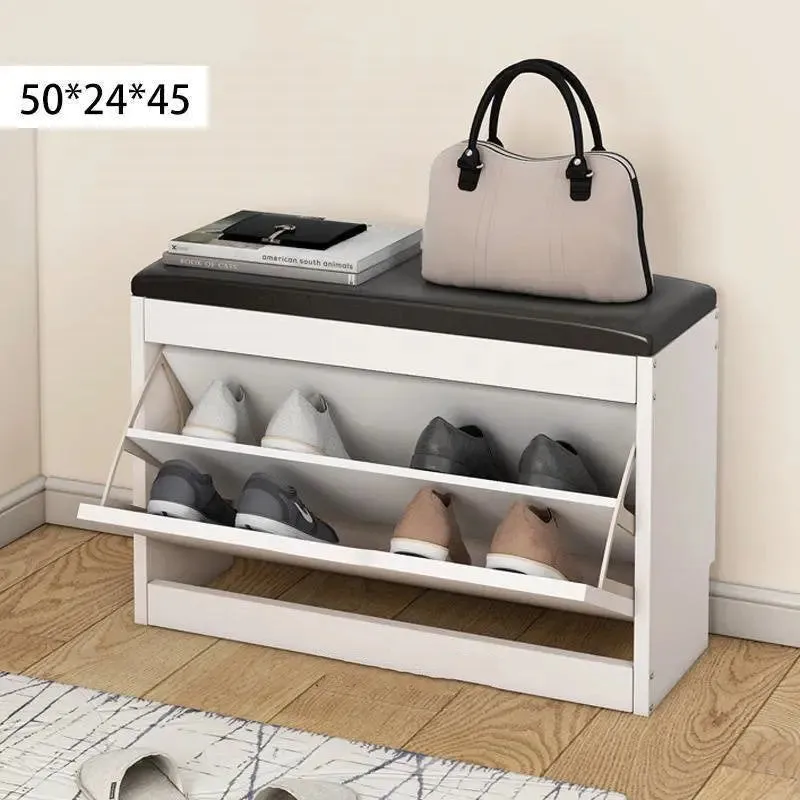 Shoe Storage Bench MaxStore High-Capacity Entryway Organizer with Cushioned Seat