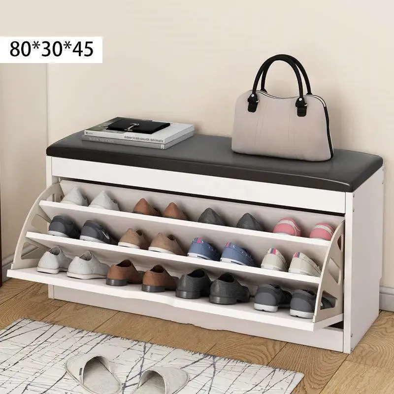 Shoe Storage Bench MaxStore High-Capacity Entryway Organizer with Cushioned Seat
